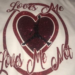 Custom Jordan glitter vinyl shirt